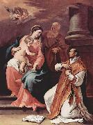 Sebastiano Ricci Heilige Familie und der Hl. Ignatius von Loyola Sweden oil painting artist